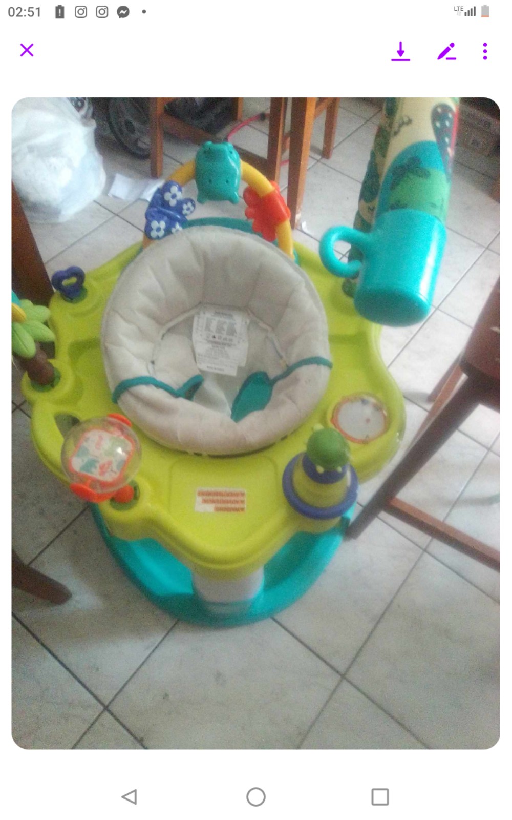 Baby standing bouncer