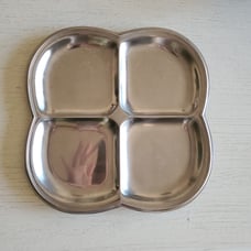 Gabis Sweden Vintage Mid-Century Stainless Steel Clover Serving Tray
