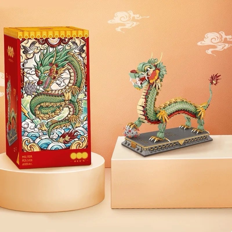 Chinese Mythical Dragon Building Blocks Toy