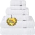 Towel Set, 100% Cotton Soft Absorbent Turkish Towels 6 Piece