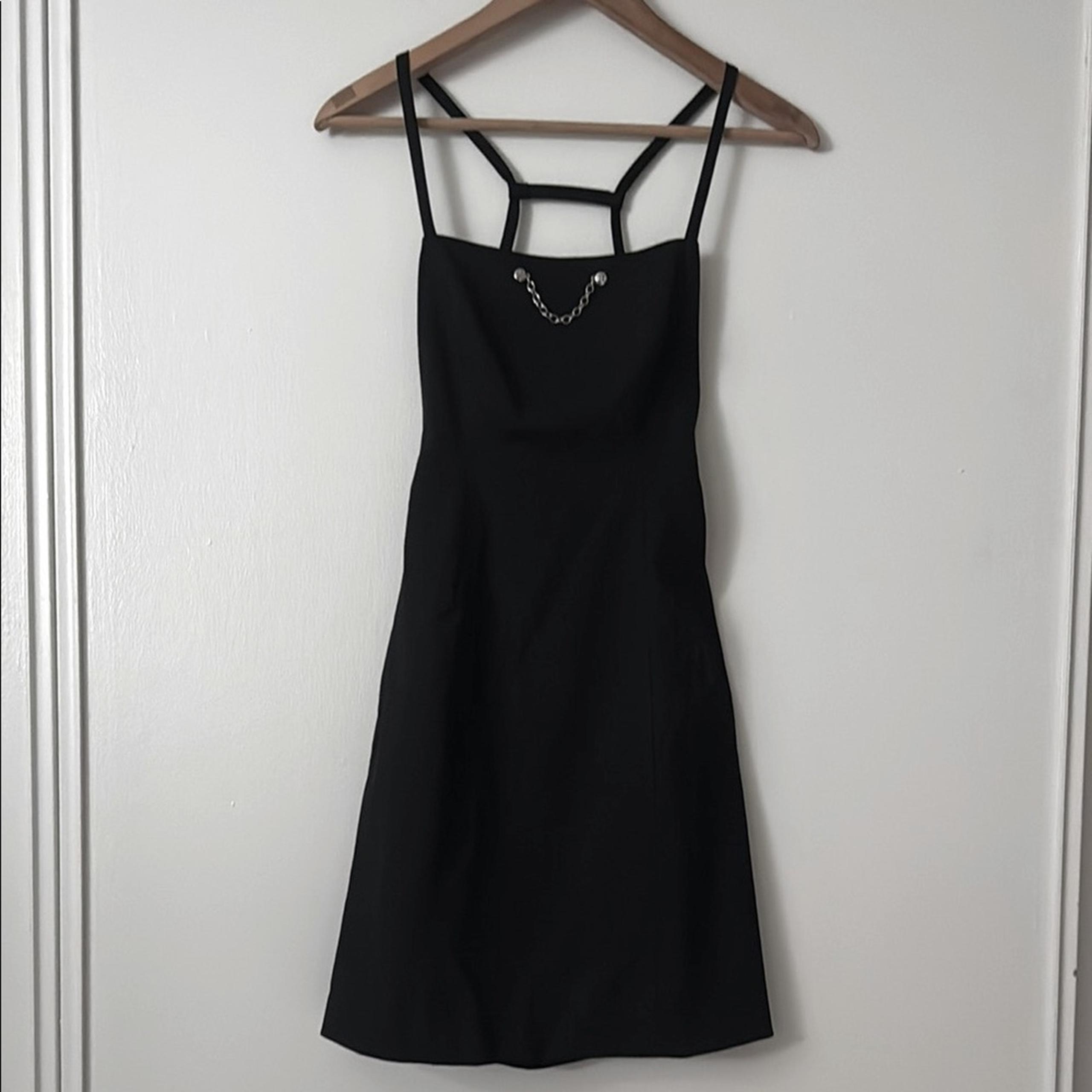 NWT Moschino Jeans 2 Stretch Wool Suiting Dress in Black