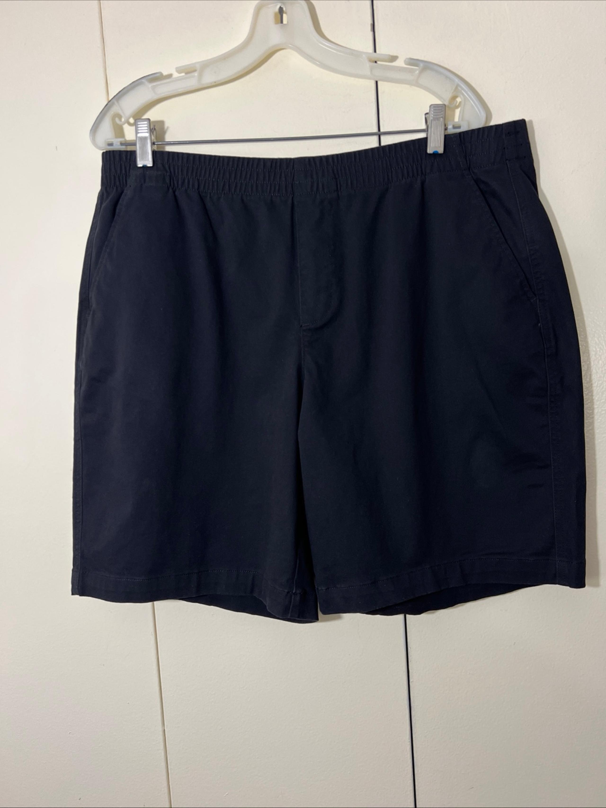 Land’s End Women’s Mid Rise Pull On 9 in Chino Shorts Size 16P Black