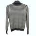 Banana Republic Gray White Horizontal Striped Turtleneck Long Sleeve Top S