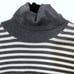 Banana Republic Gray White Horizontal Striped Turtleneck Long Sleeve Top S