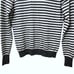 Banana Republic Gray White Horizontal Striped Turtleneck Long Sleeve Top S