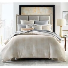 335 Hotel Collection Bedford GeoComforter, Full/Queen, Color: Wheat