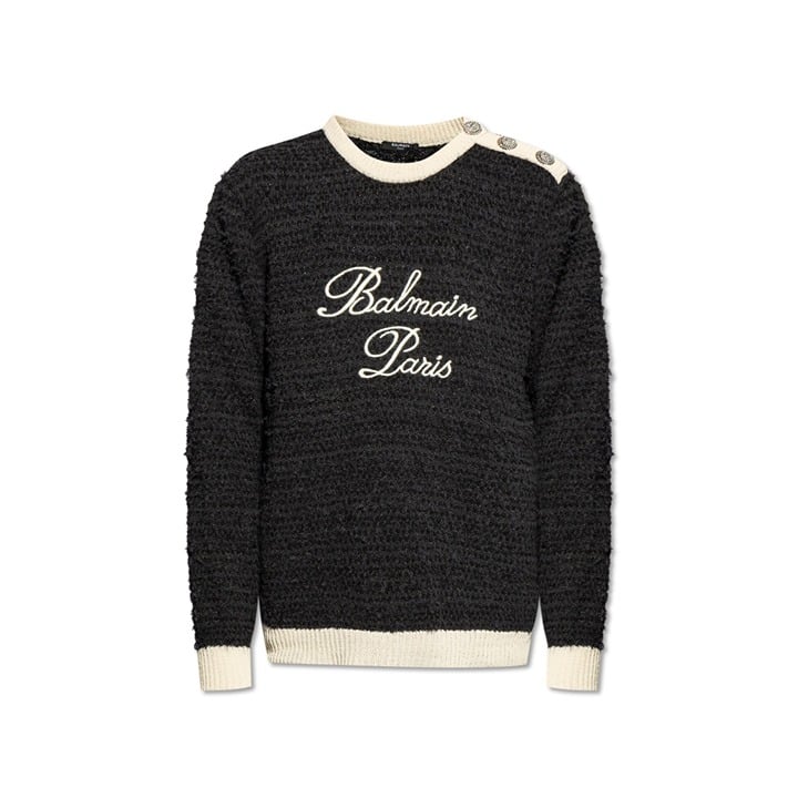 Balmain Paris Signature Tweed Men's Sweater NWOT - Size XL