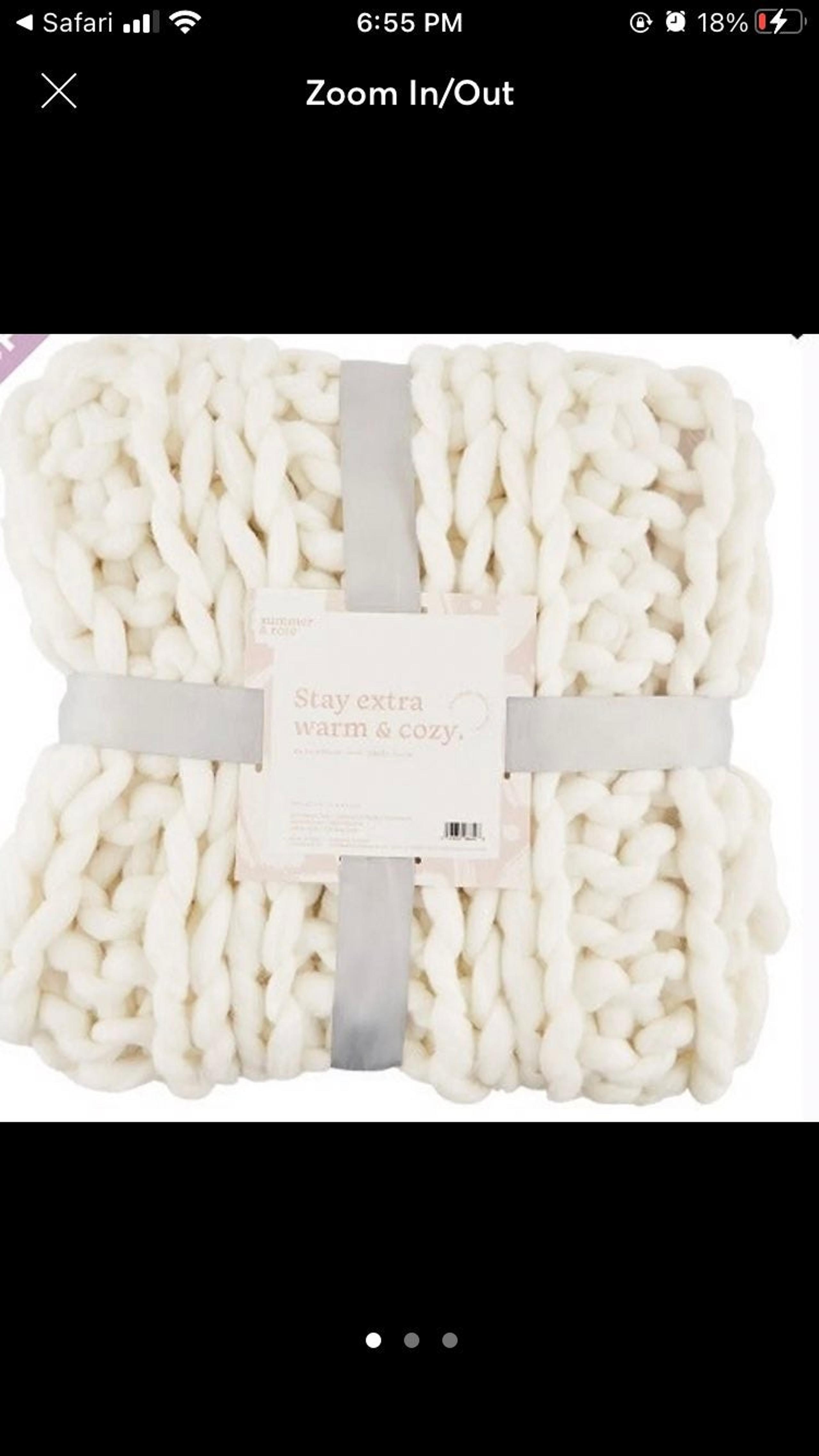 Summer & Rose Mia Knitted Throw in Cream