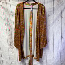 Savage X Fenty Floral Robe in Mustard and Blue NWOT