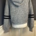 Onize Varsity Striped Blouson Sleeve Hoodie Sweater