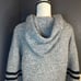 Onize Varsity Striped Blouson Sleeve Hoodie Sweater