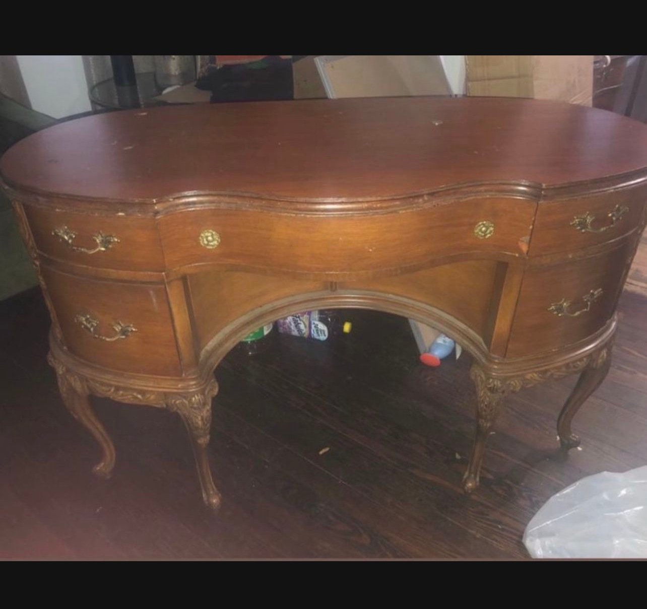 Vanity / writing desk antique solid hardwood