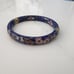Ornate Chinese Export Vintage Cloisonne Enamel Hinged Bangle Bracelet - Flower