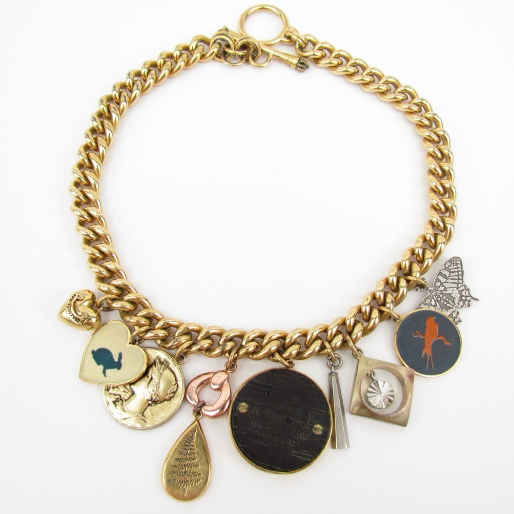 Vintage Juicy Couture Charm Necklace - Chic & Timeless