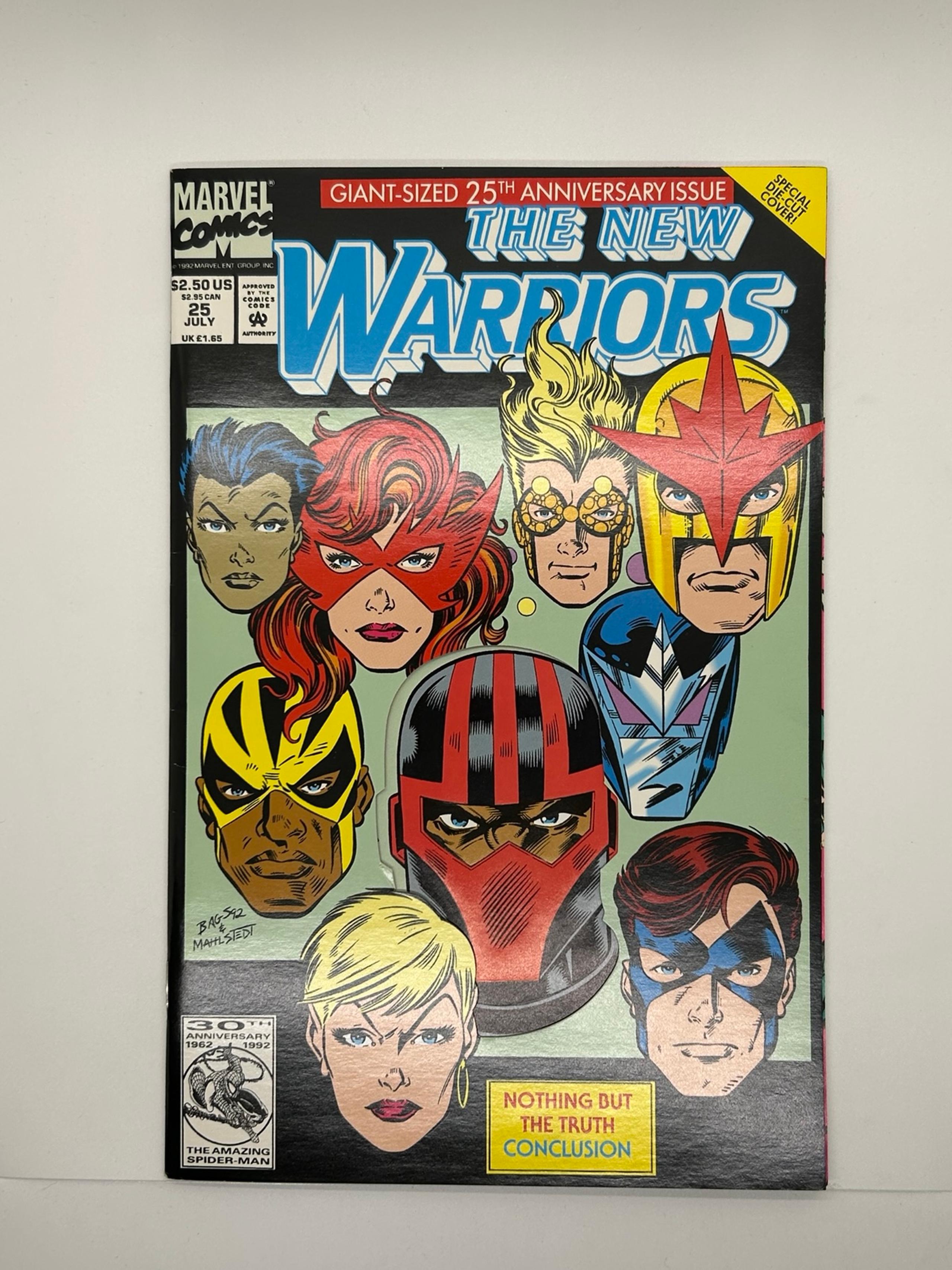 The New Warriors #25, Vol. 1 - Die-Cut Cover! (Marvel Comics)