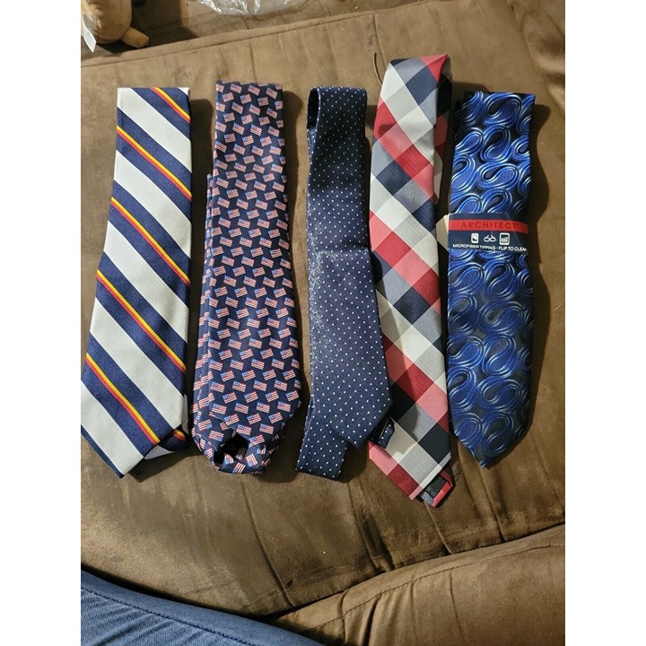 Lot Of 5 Mens Dress Ties - Various Brands - All In Nice Condition NEW business