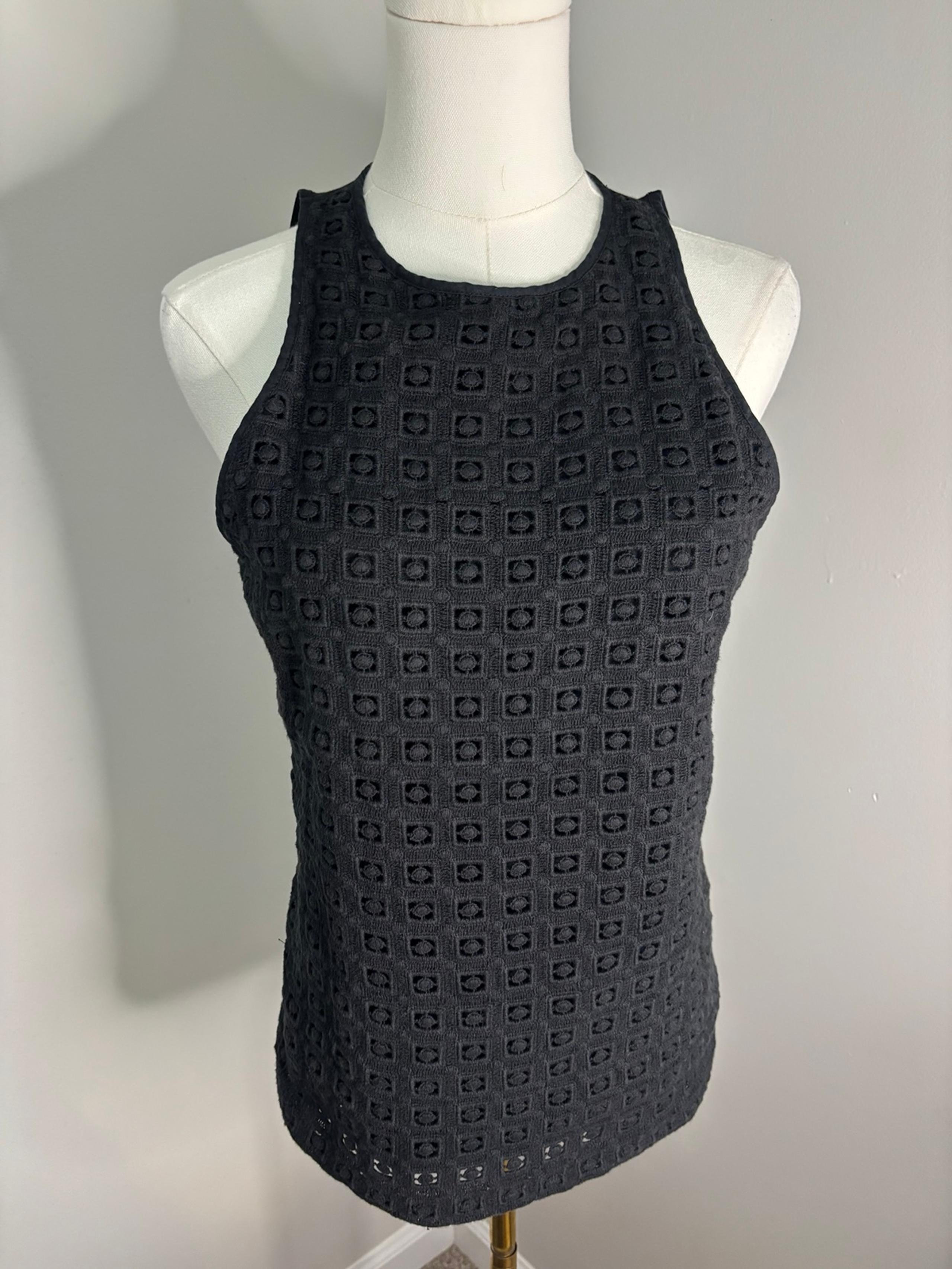 Ralph Lauren Women’s Small black knit square tank top