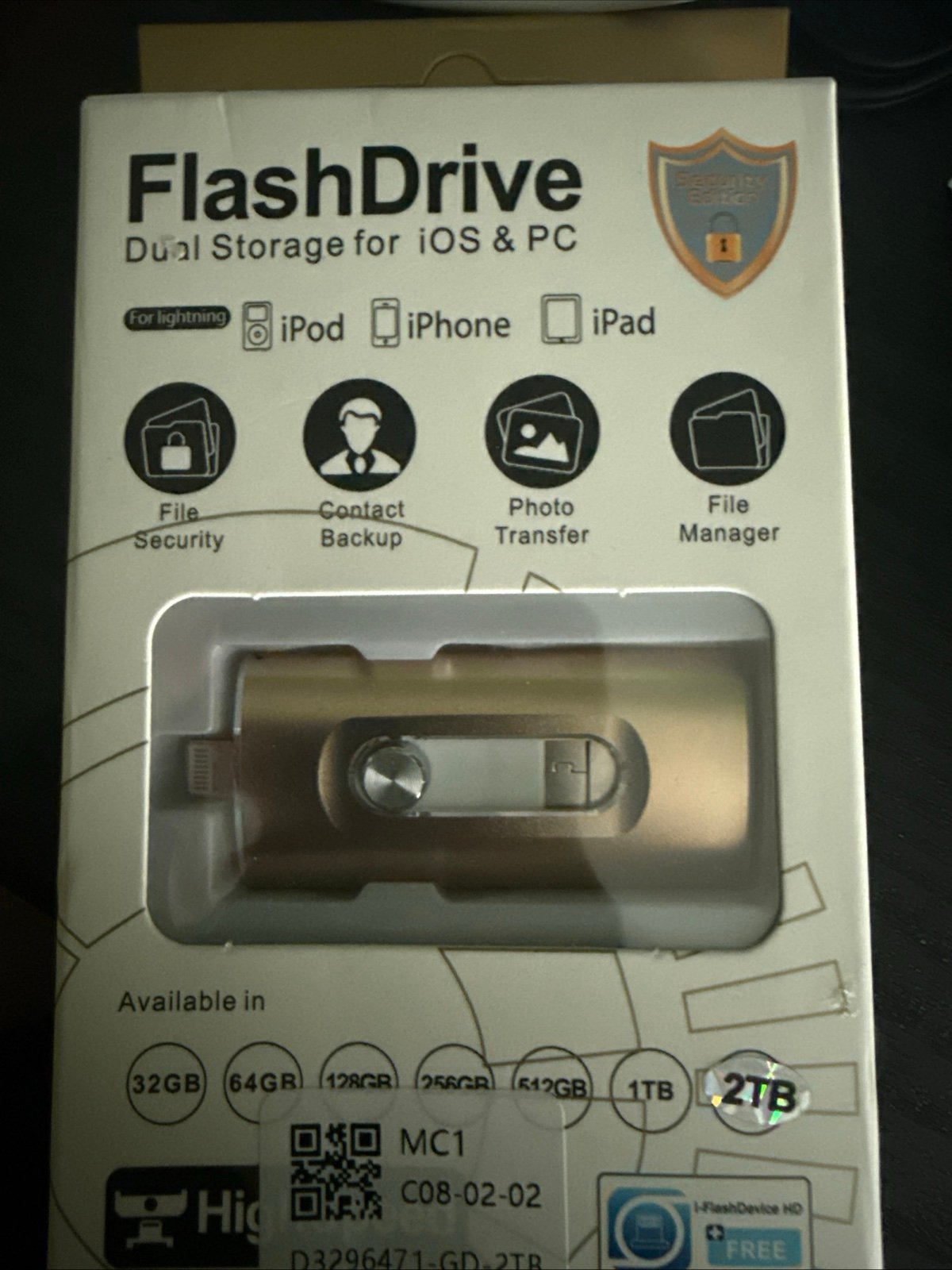 FlashDrive USB 2 Terabyte!! Flash Drive Dual Storage For IOS & PC