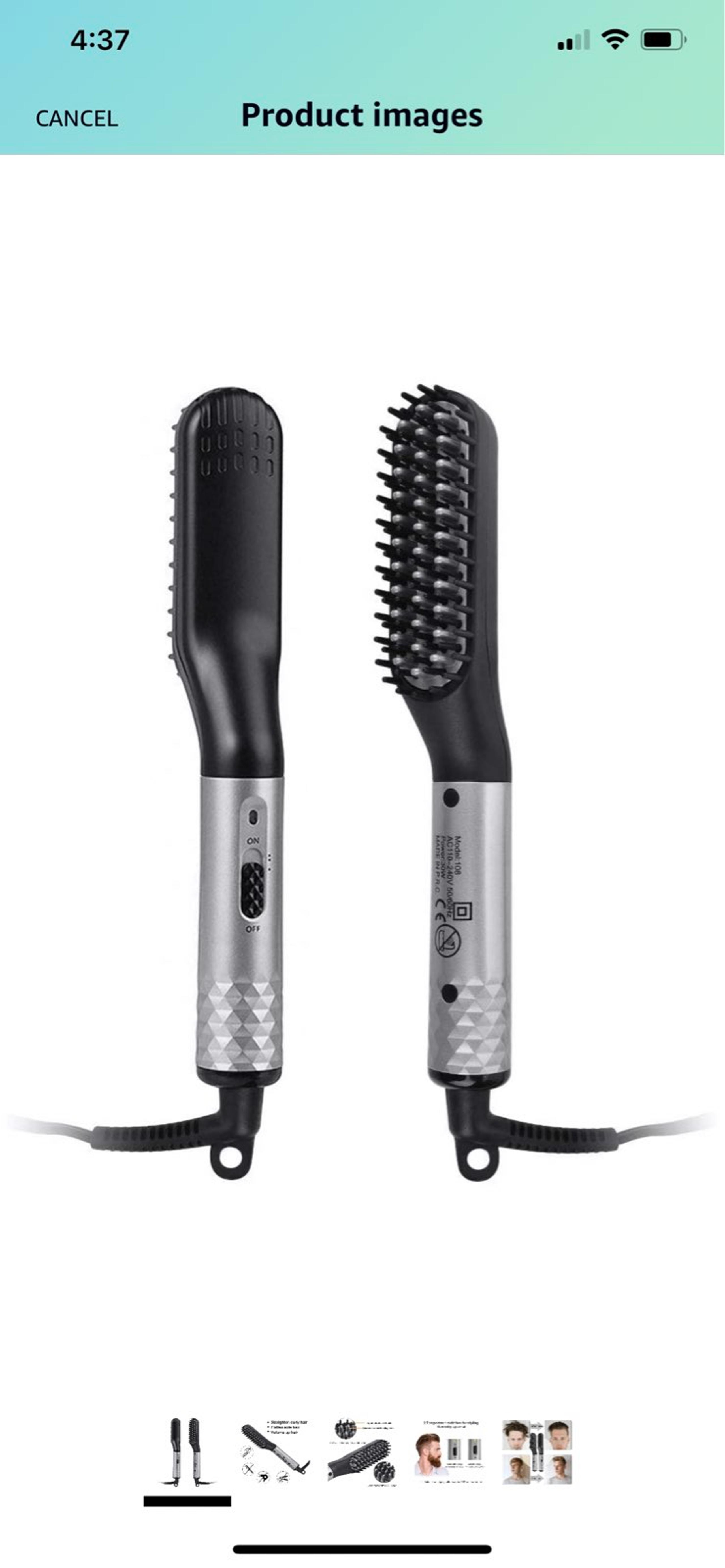 Mens electric beard brush
