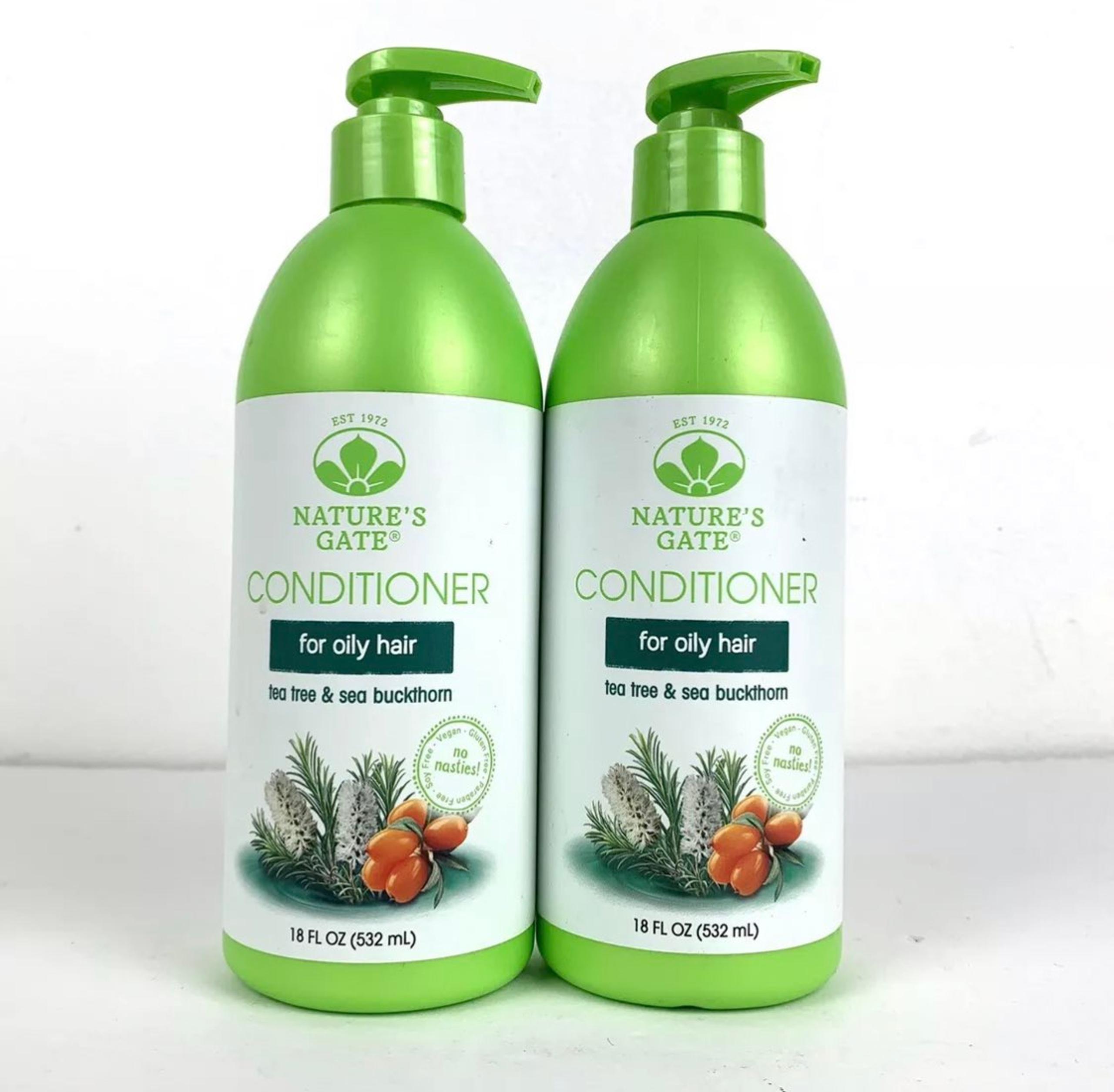 2 Nature's Gate Tea Tree & Sea Buckthorn Conditioner Oily Hair 18oz VEGAN New
