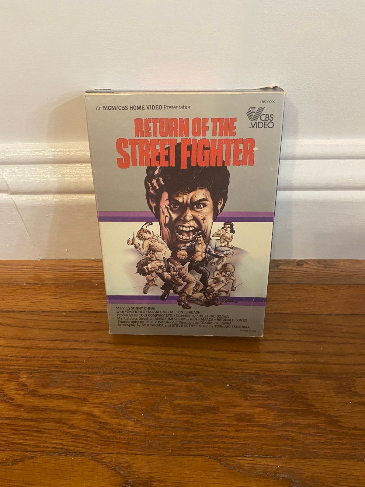 Rare Return Of The Street Fighter Betamax Cassette Tape Big Box Karate Action