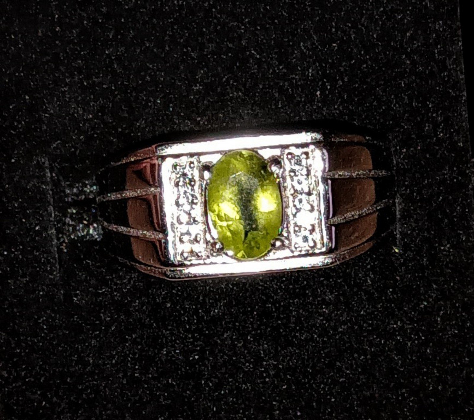 Peridot and Topaz Ring Size 7