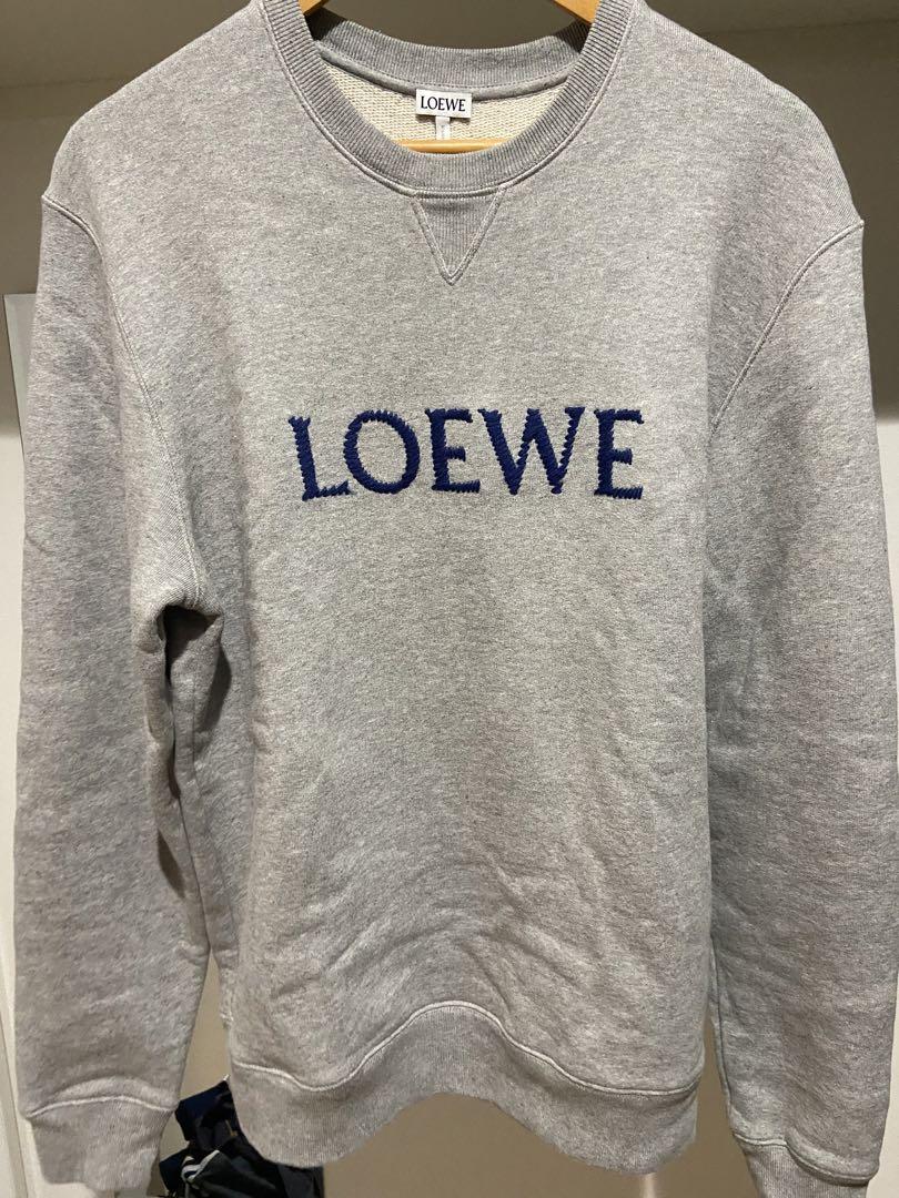 LOEWE Grey Embroidered Logo Sweatshirt