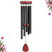 Wind Chimes Outside Large Aluminium 36 Inches Black