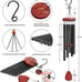 Wind Chimes Outside Large Aluminium 36 Inches Black