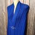 NEW Royal Blue Hand Knitted Knit Long Shawl Wrap Boho Hippie Fringed Topper