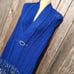NEW Royal Blue Hand Knitted Knit Long Shawl Wrap Boho Hippie Fringed Topper
