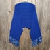 NEW Royal Blue Hand Knitted Knit Long Shawl Wrap Boho Hippie Fringed Topper