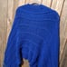 NEW Royal Blue Hand Knitted Knit Long Shawl Wrap Boho Hippie Fringed Topper