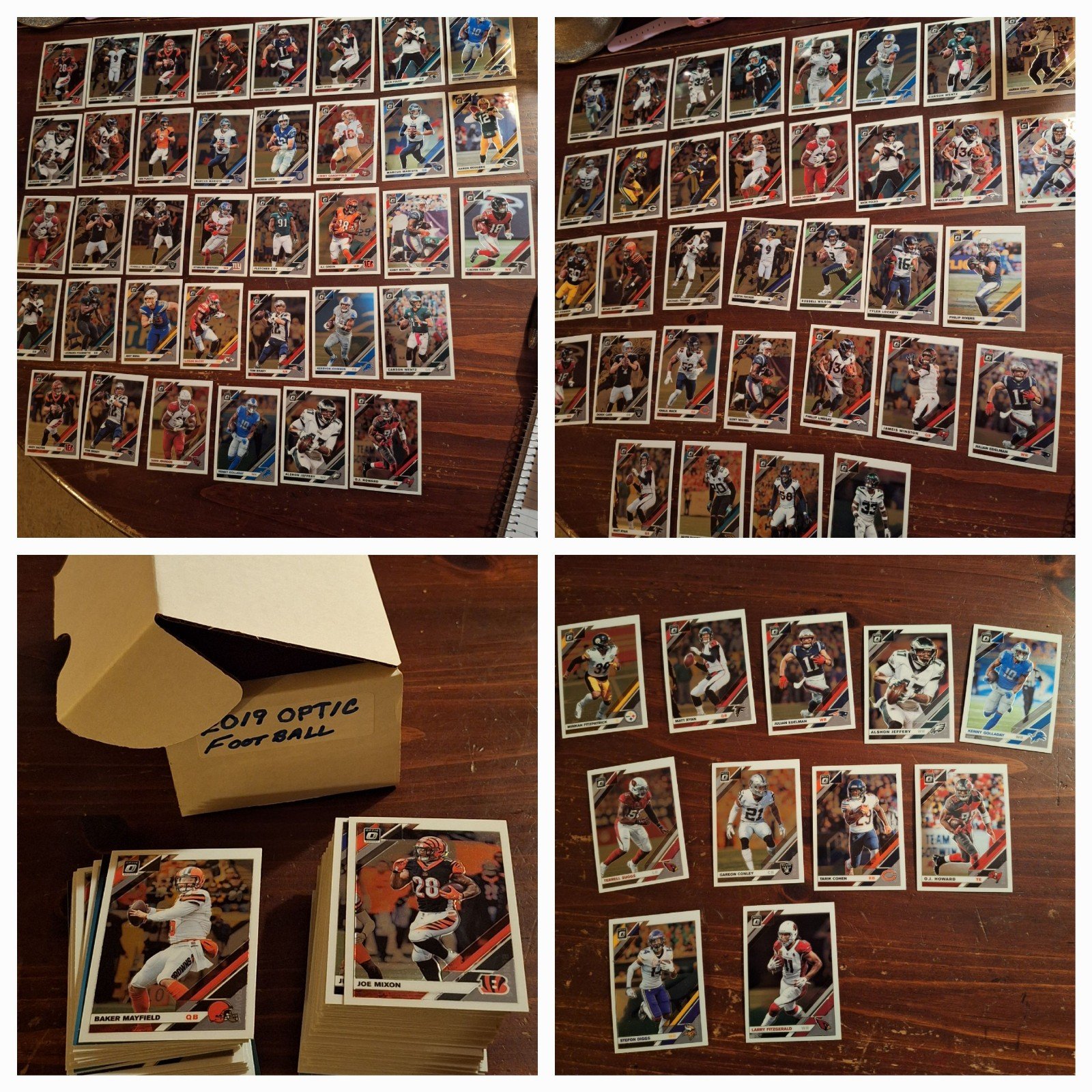 2019 OPTIC FOOTBALL CARD LOT OF 82 PANINI CARDS