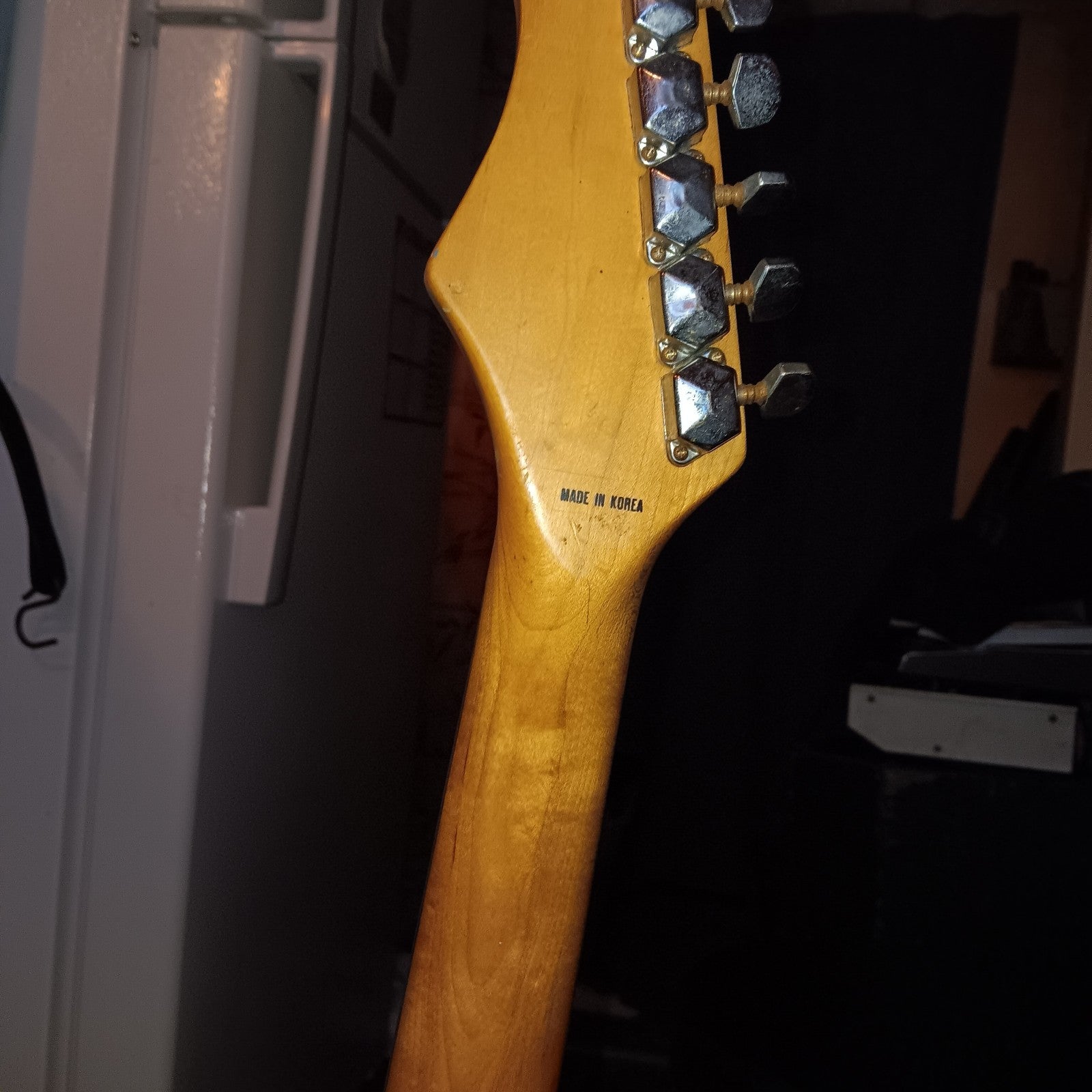 electric guitar with amp,foot pedal, switch board