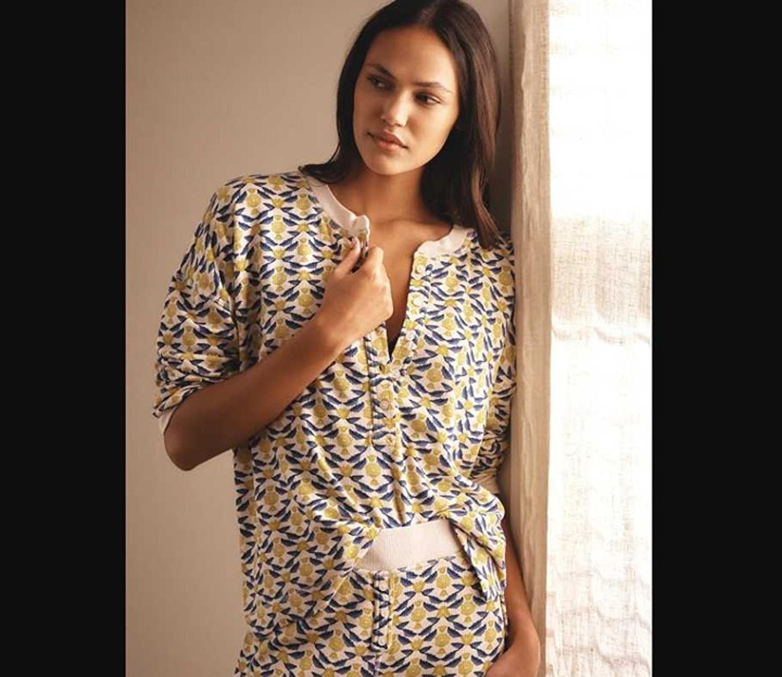 New women's XXS By Anthropologie waffle-knit pajama top