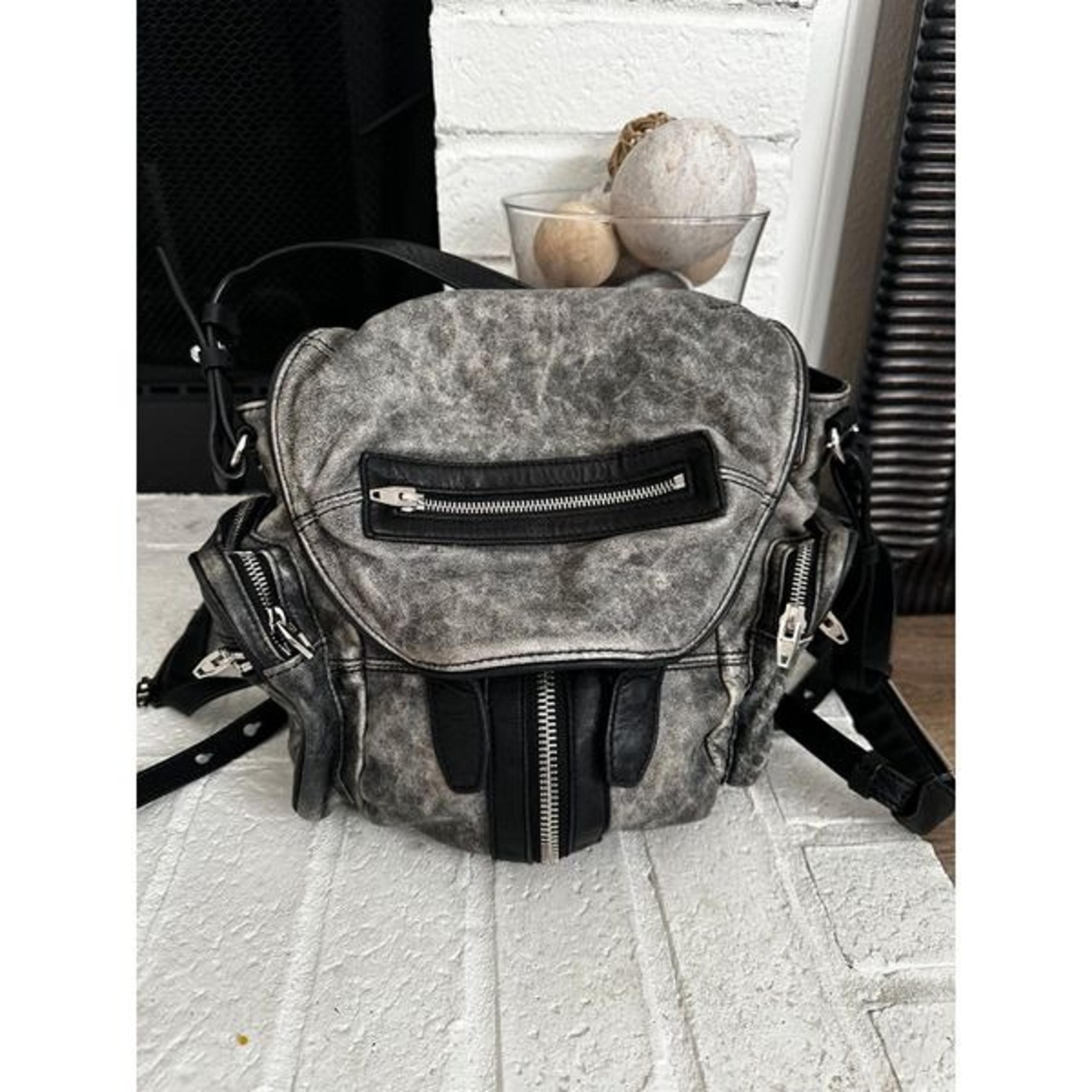 ALEXANDER WANG  Leather Calfskin Mini Marti Backpack  Grey