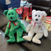 Pair of ty BEANIE BABIES 10th Anniversary Bears