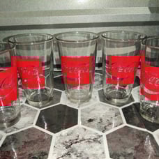 Enjoy Coca-Cola vintage drinking glasses