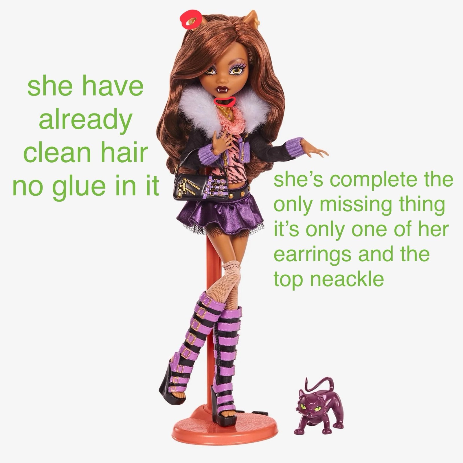 Original First Wave Monster High Doll 2010 Clawdeen Wolf