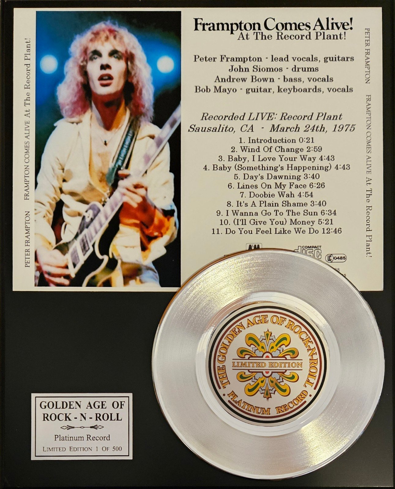 12X15 • Framed Wall Art • Frampton Comes Alive!