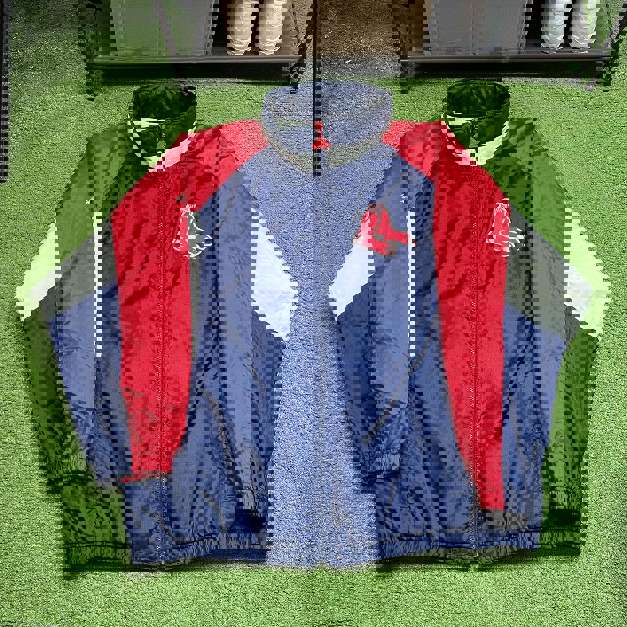vintage boston red sox apex navy red and white zip up jacket
