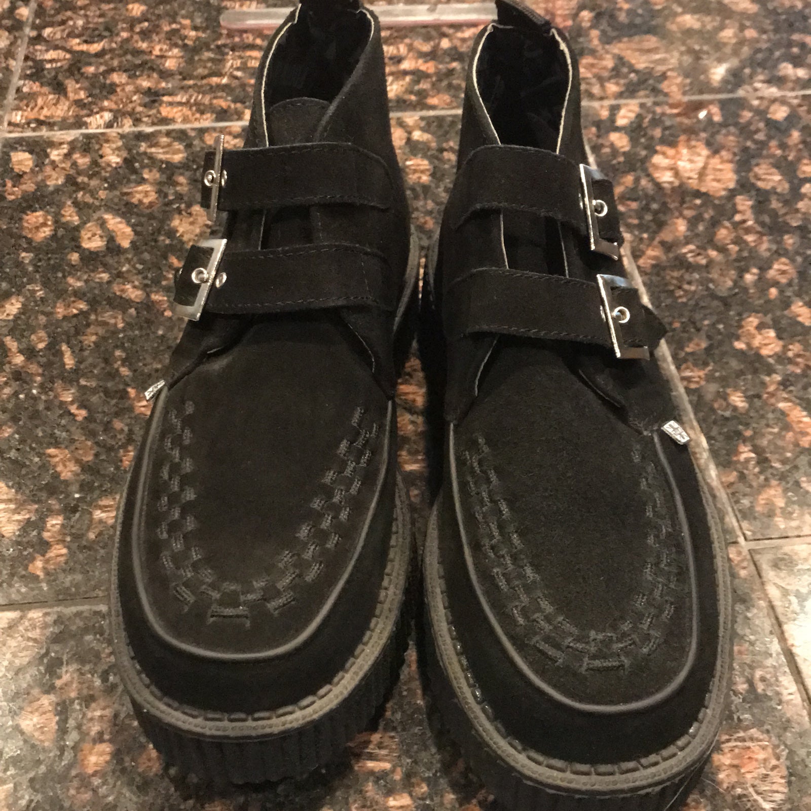 Two Buckle suede TUK creepers