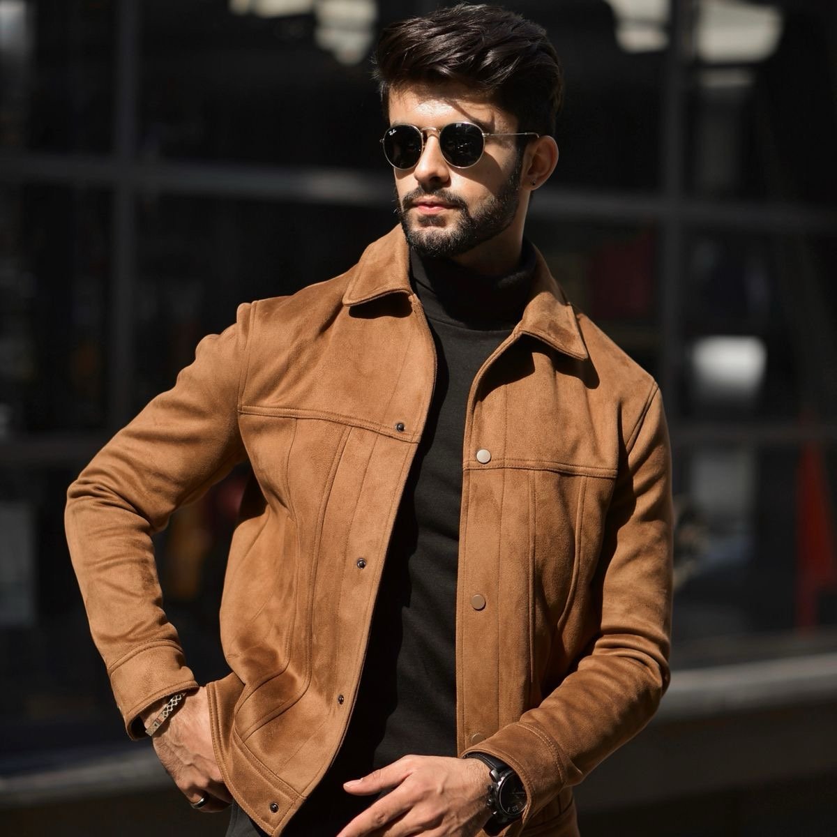 ZARA Faux Suede Jacket Men Sm