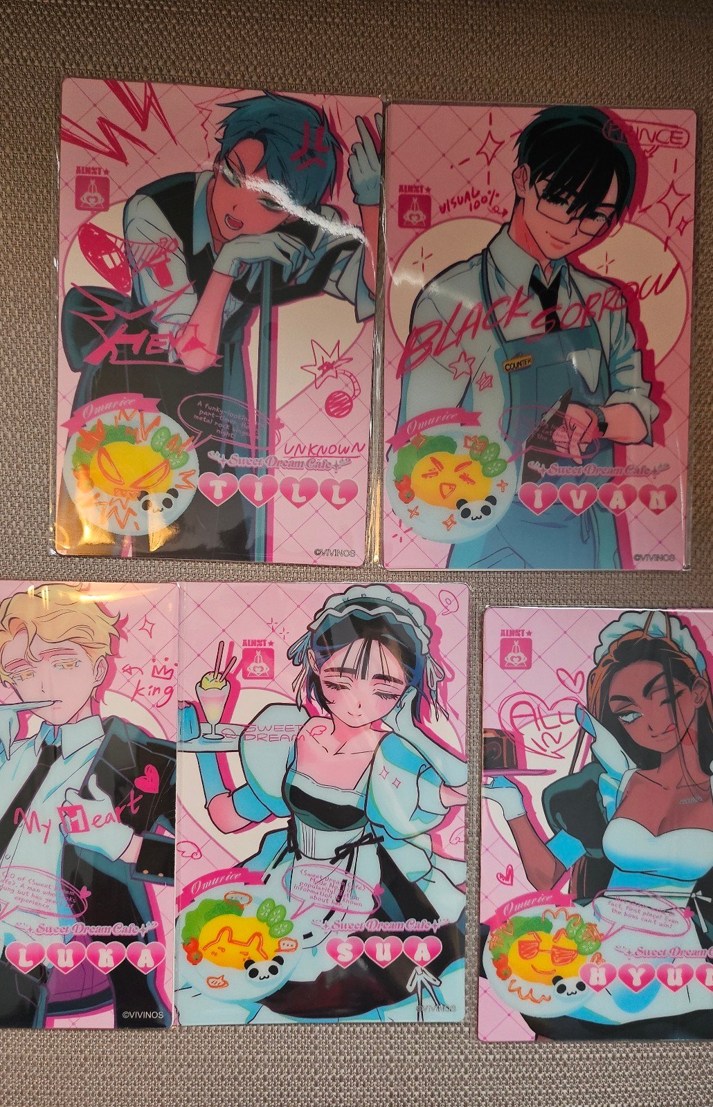 Alien Stage Licensed Ivan, Luka, Till, Sua, Hyuna, Set of 5 Cards