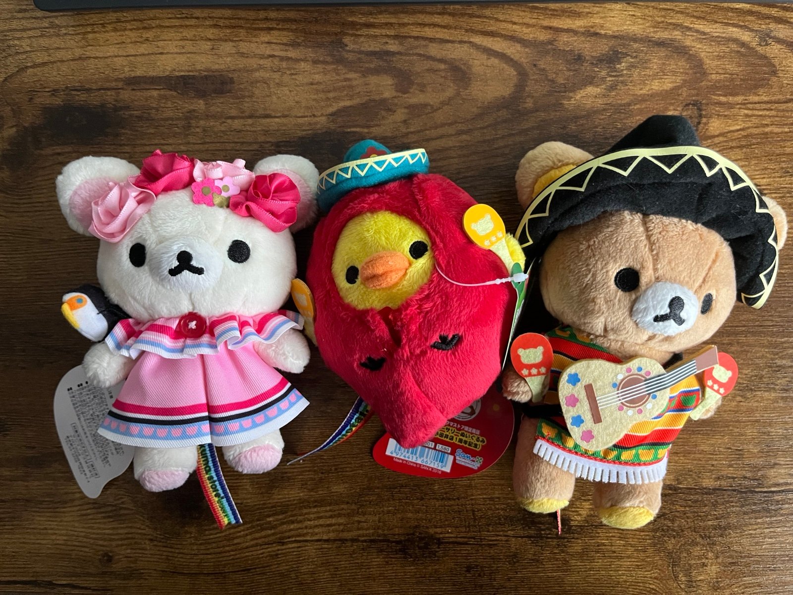 San-x Rilakkuma Korilakkuma Kiiroitori Kamiotai Anniversary Set