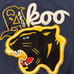 Akoo Black Panther Sweatshirt Sweater Medium Blue Graphic Spellout Long Sleeve