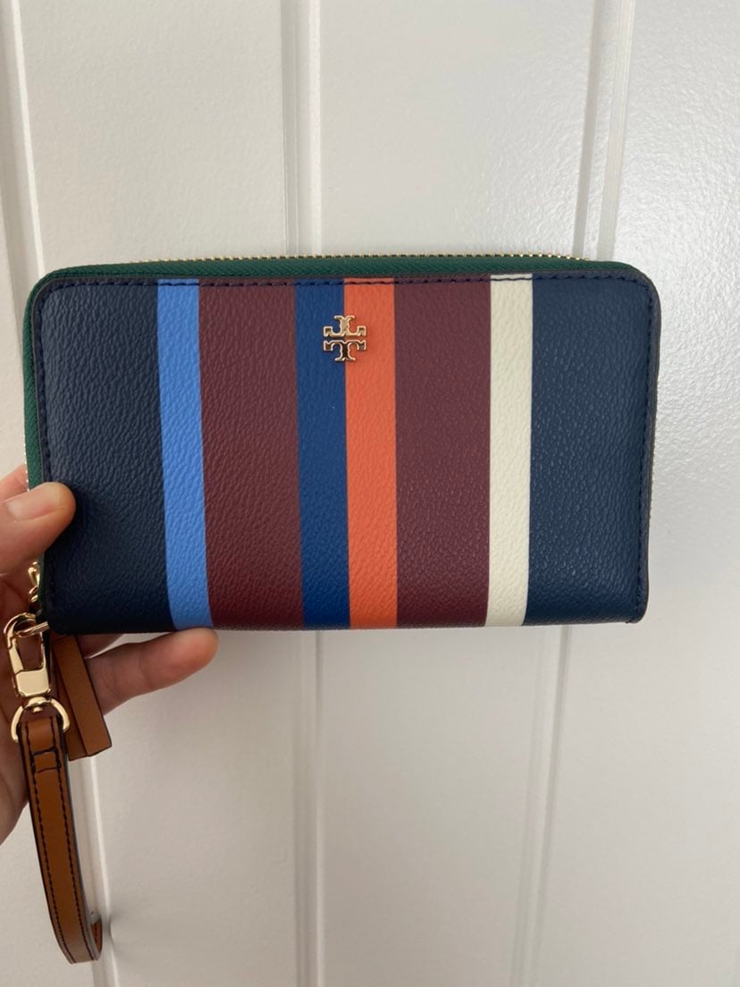 Tory Burch leather wallet with strap