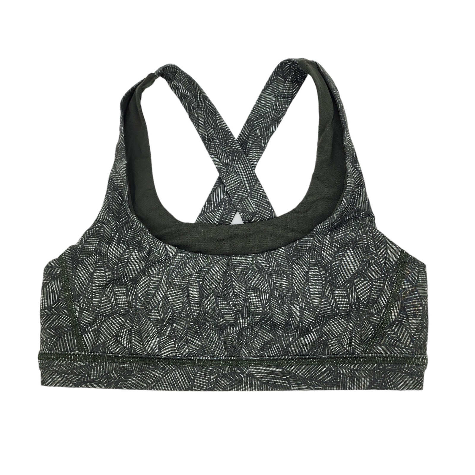 Lululemon Run Stuff Your Bra II Medium Support Racerback Sports Bra Jazzy Size 8