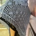 crocheted. hand knitted shawl